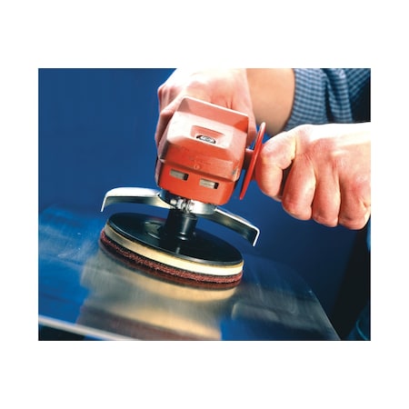 Pferd Hook/Loop Disc, 4-1/2", Al/Oxd, Very Fine, 4-1/2" Dia, No Hole, 240 F Grit, Non-Woven Type 43449